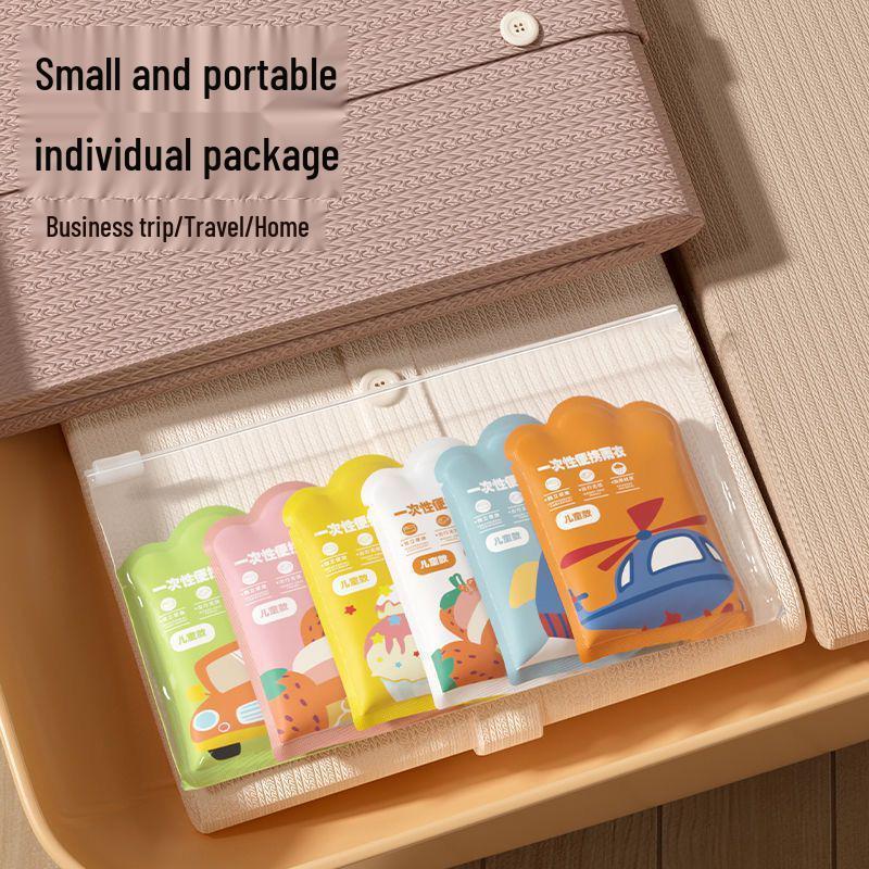 

Портативное детское дождевое пончо для всего тела - Одноразовое и прочное для школы и путешествий White Thick Tear-Resistant