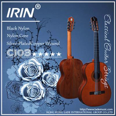 Authentische IRIN-Saiten für klassische Gitarre, C103, klassische Gitarre, schwarz-weiße Nylon-Lichtsaiteninstrumente