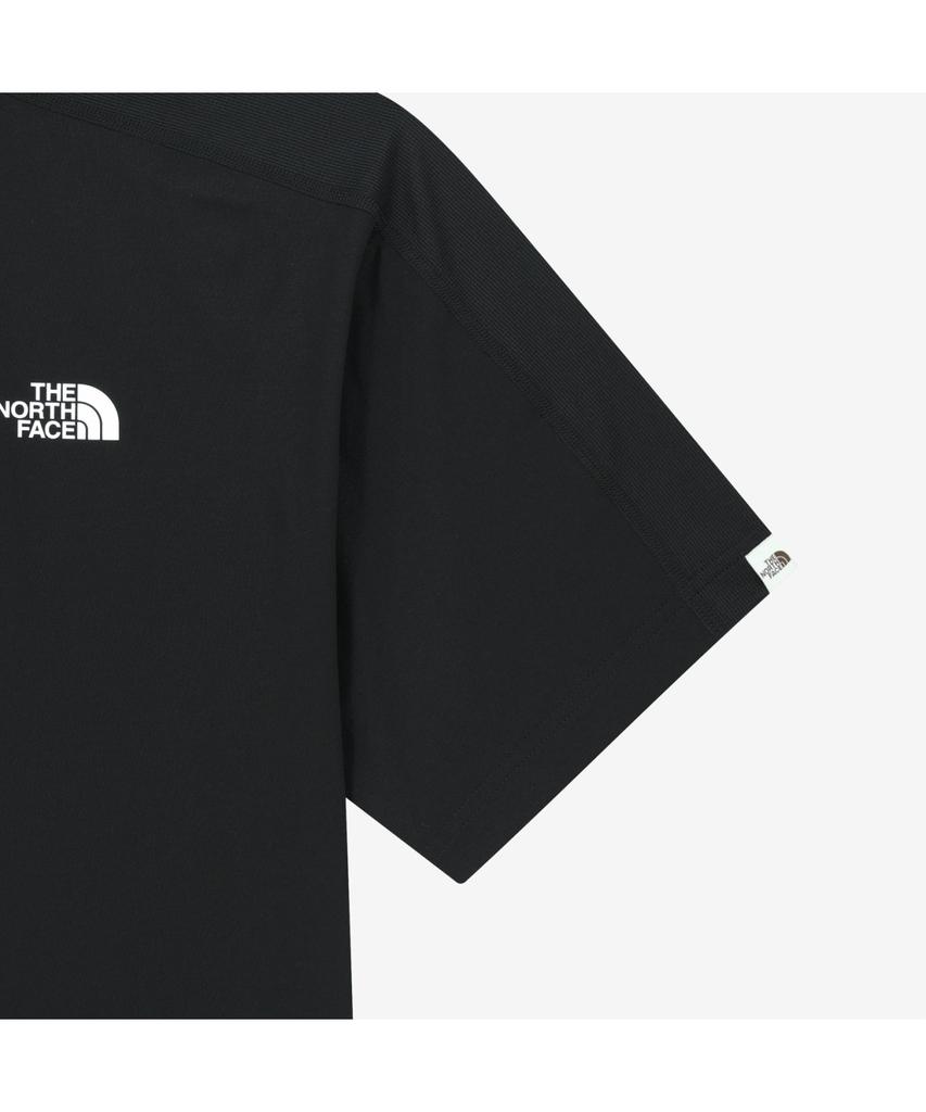 Noseupeiseu Nt7Ur15K Hybrid Waffle Short Sleeve Round Neck T-Shirt Black
