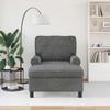 Lounge Chair with Cushions Dark Grey 91 X 157 X 91 Cm Velvet