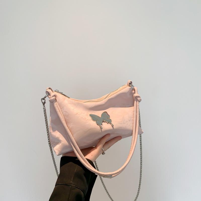 Chic Small Designer Shoulder Bag For Women In Black Pink White Blue With Bow