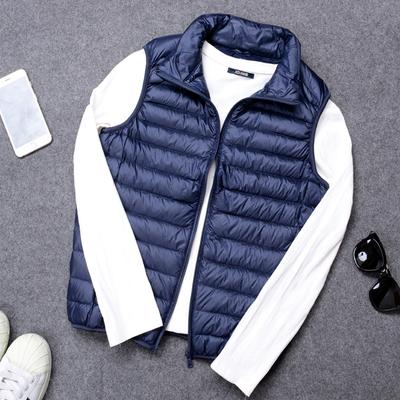 Herbst und Winter Herren Casual Leichte Daunenweste Daunen Warm Solide Ärmellose Jacke Herren Tragbare Taschenweste