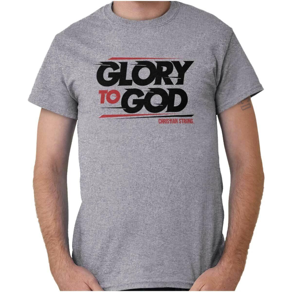 Christian Strong Religion Faith Glory to God Womens or Mens Crewneck T Shirt Tee M