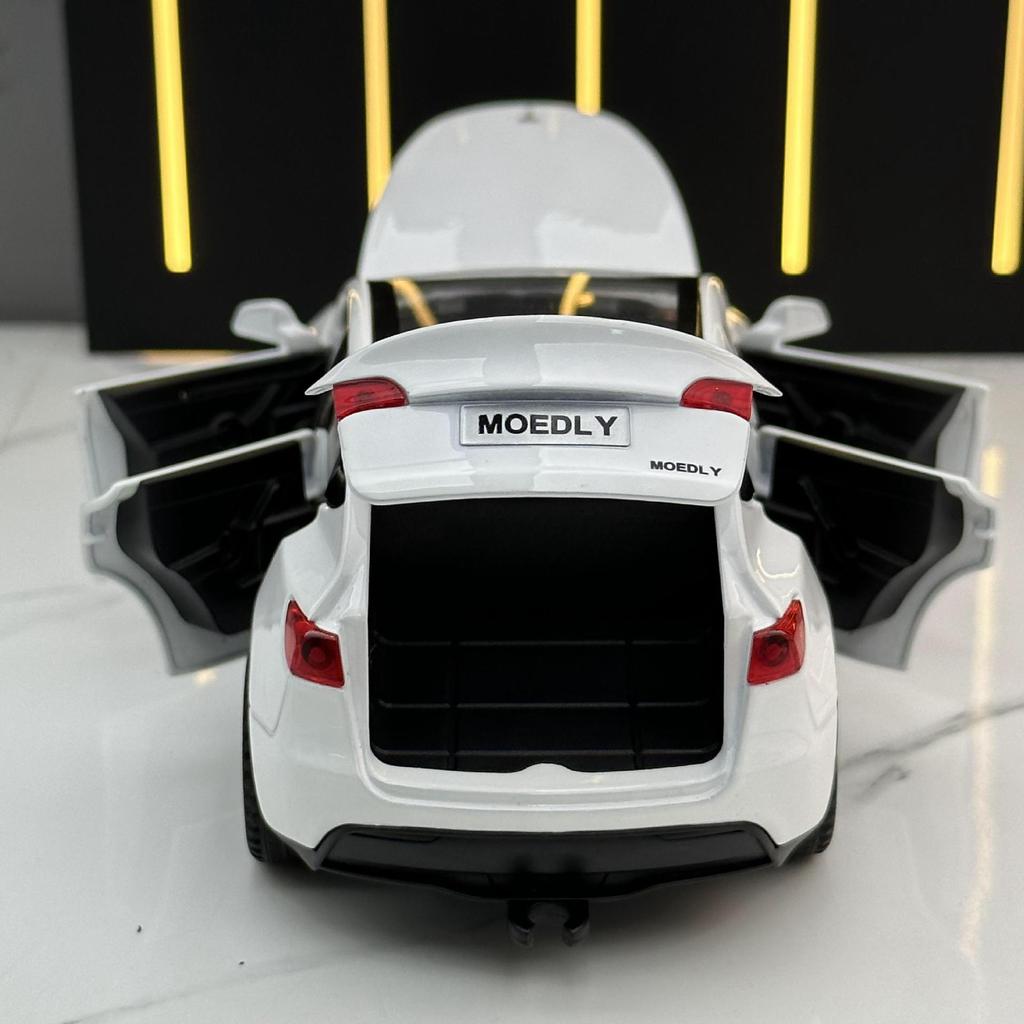1/32 Scale Tesla Model Y Caravan Metal Diecast Alloy Toy Car Model Trucks For Kids Toys Vehicles Hobbies Collection