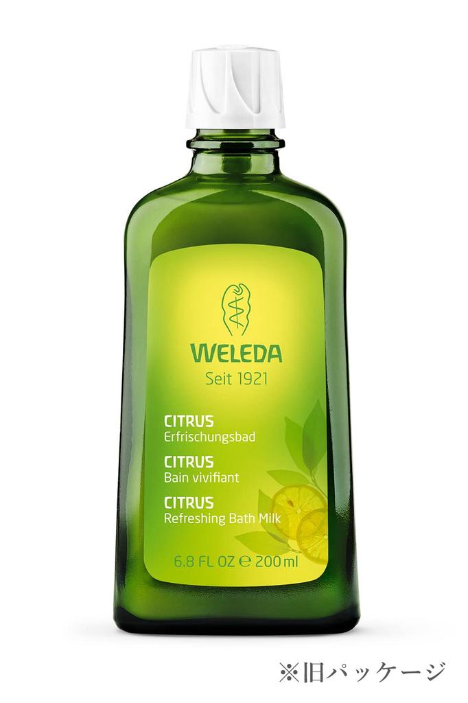 WELEDA Citrus Bath Milk Bath Toner for Morning Refreshing Citrus Naturally Derived Organic [Official] 200mL, Bathing, Refreshing, Scent, Ingredients,