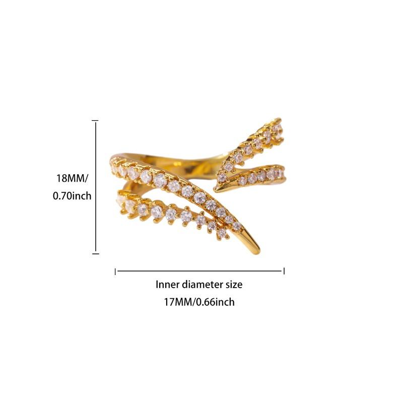 Full diamond ring Fashion temperament Open zircon group setting Luxury diamond ring