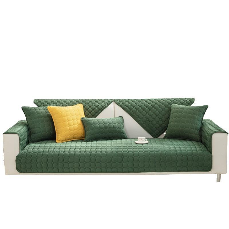 Corduroy Sofa Cushion, Universal In All Seasons, Solid Color, High-End Living Room Sofa, Simple And Modern Non-Slip Cover, Backrest Cover