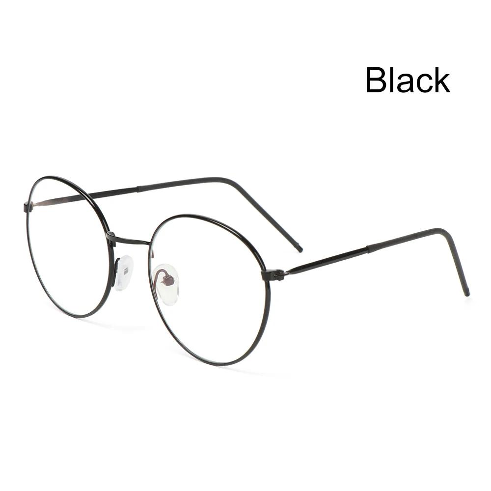 Fashion Anti-Blue Light Glasses For Women Men Round Glasses Computer Glasses Ultra Light Metal Frame Eyeglasses Optical Eyewear