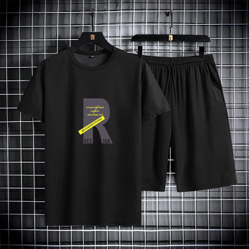 

Летние мужские и женские футболки с 3D-принтом, модные повседневные комплекты с коротким рукавом и шортами, спортивная одежда, комплект из 2 предметов S