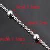 Wholesale 10pcs/lot Width 1.5mm 2mm Tiny Beaded Chain Stainless Steel Link Chain for Necklaces Bracelets Foot Jewelry