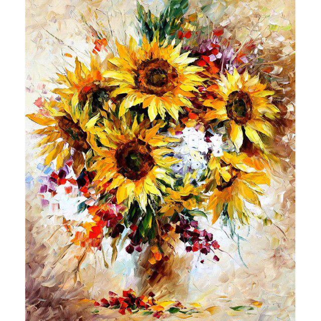 5D DIY Diamond Painting Kit Sunflower Art Diamond Embroidery Rhinestones Decorations for Home
