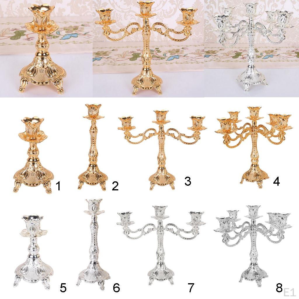 Metal Vintage Tea Light Candle Holder Candlestick Wedding Table Dining Decoration Ornament