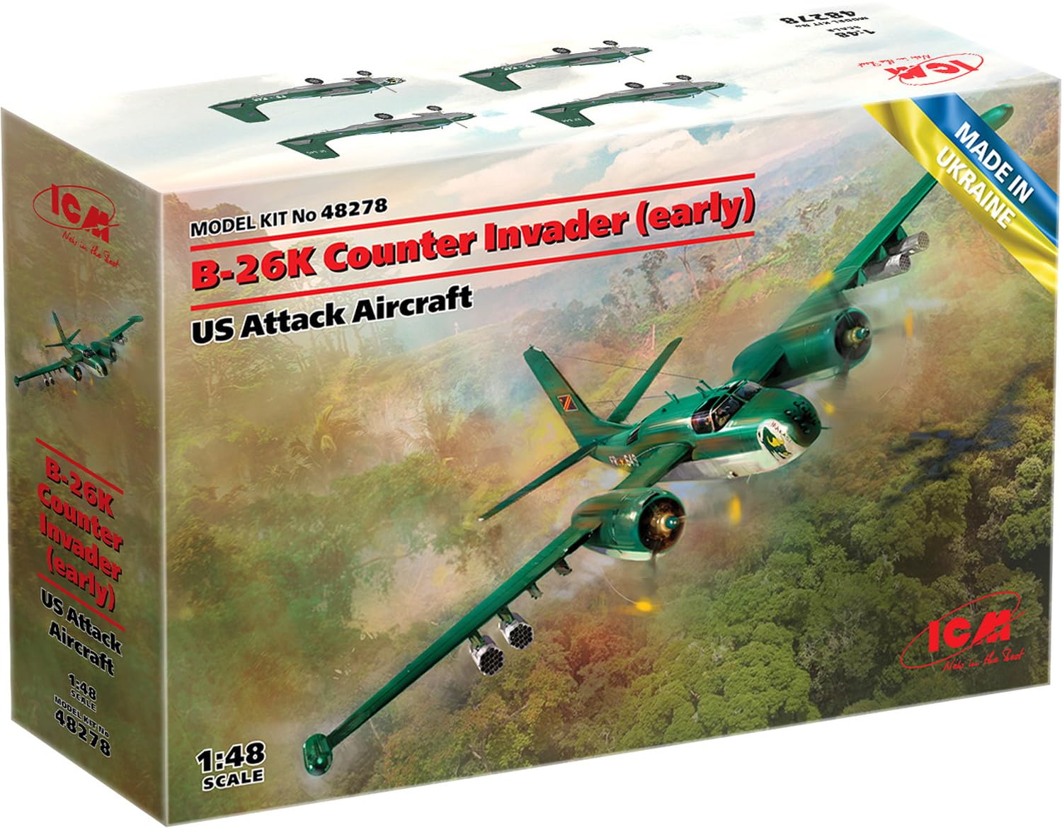 

ICM пластиковая модель ВВС США Counter Invader 48278 1/48 B-26K (Ранняя модель)