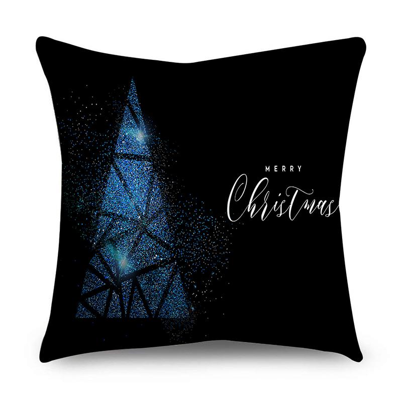 Christmas Decorative Polyester Cushion Cover For Home Tree Gifts Printed Pillow Cover Pillow Case Home Decor Xmas Decoration