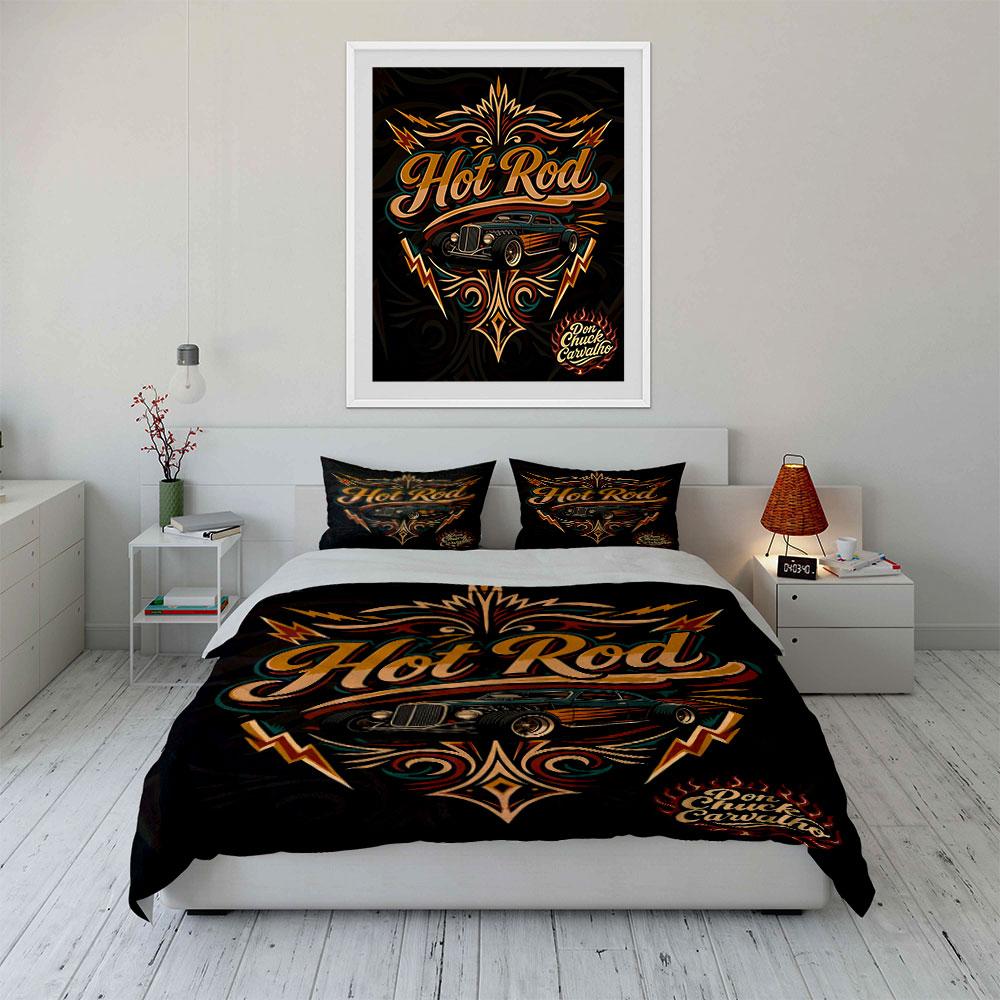 Classic car decorative motif. Bedding sets Duvet cover sets Duvet covers Pillowcases(1 * Duvet Cover 2 * Pillowcases, without duvet insert)