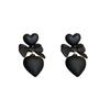 Silver Needle Dark Style Love Bow Ohrringe - Modisch, Einzigartig, Alleskönner, Elegantes und Nischendesign.