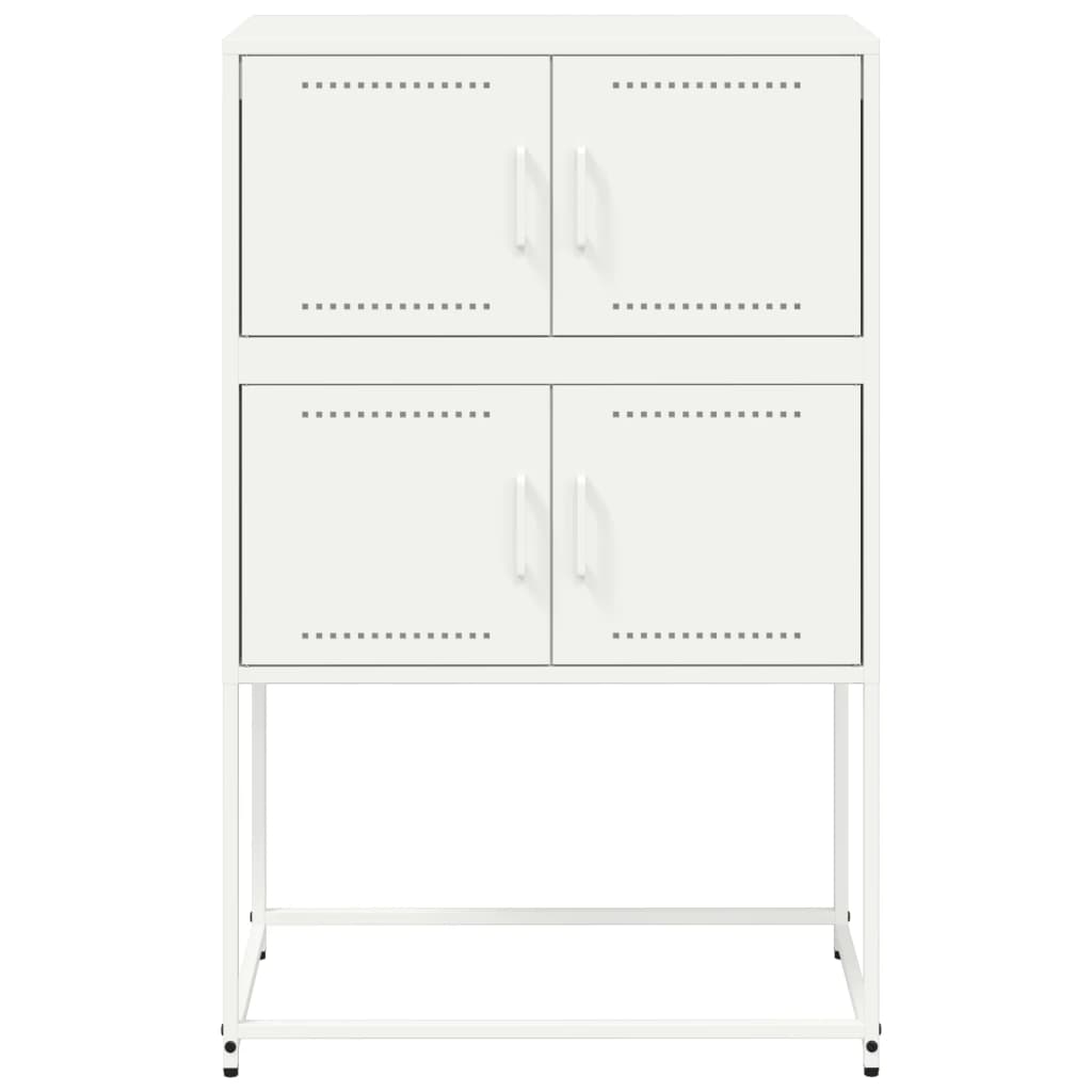 Vidaxl Szafka, Biała, 68,5X38,5X107 Cm, Stal