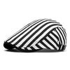 New Striped Fashion Cap Retro Casual Men's and Women's Casual Forward Hat Beret Spring and Autumn Sun Hat