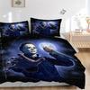 Michael Myers Halloween Horror Messer Bettwäsche Set Bettbezug Geschenk für Schlafzimmer, Enthält 1 Bezug und 2 Kissenbezüge, Ohne FüllungB228