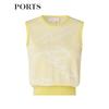 Ports Striped Logo Jacquard Knit Tank Top