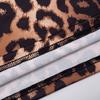 European & American Women's Autumn Leopard Print Hollow Out Long Sleeve Cropped Slim Fit Dress