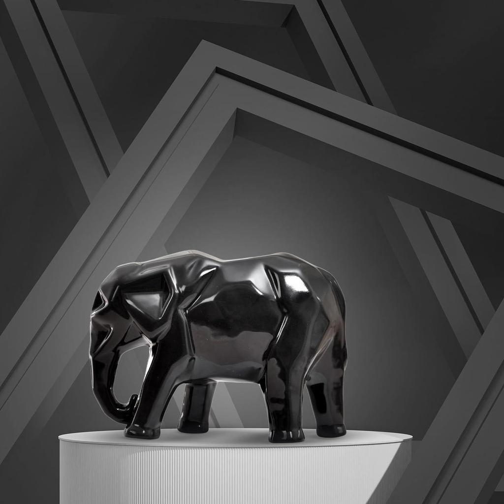 Bold Geometric Elephant Statue | A Modern Masterpiece for Your Space | Statement Décor with a Contemporary Edge