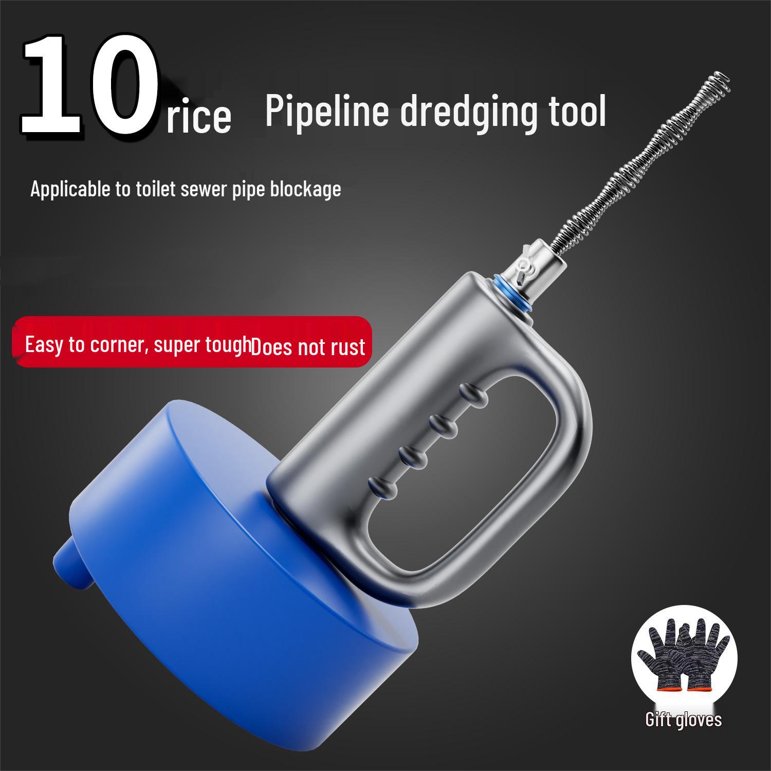 

Инструмент ручного привода для прочистки труб и канализации с проволокой из пружинной стали для туалетов и кухонь