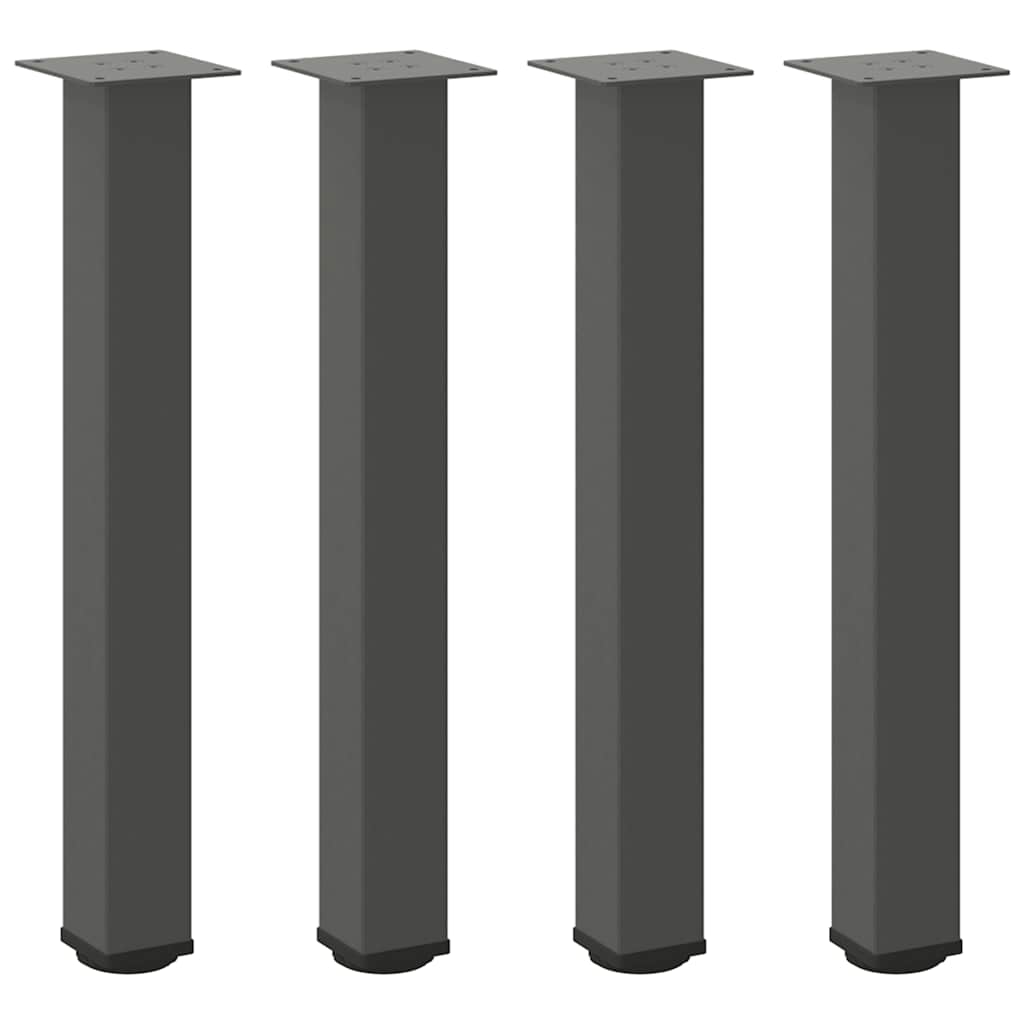 Vidaxl Nogi Do Stolika Kawowego, 4 Szt., Antracyt, 72-74 Cm, Stal