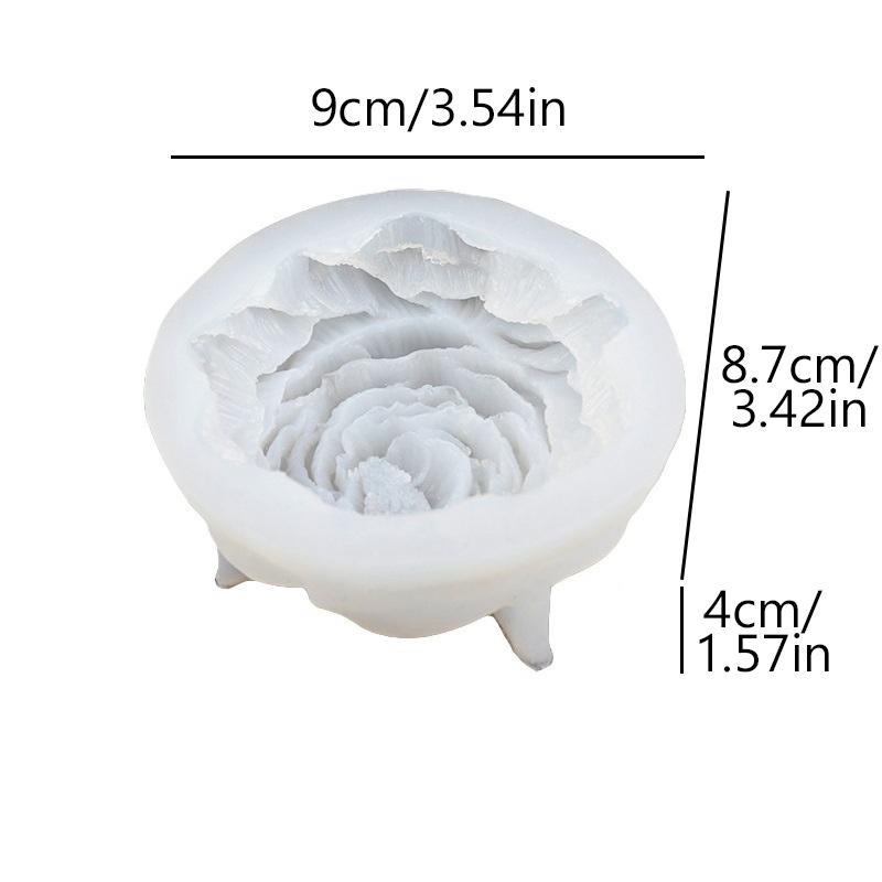 Peony Candle Silicone Mold Rose Cake Chocolate Silicone Mold Soap Mold Valentine'S Day Gift Rose Flower Mold