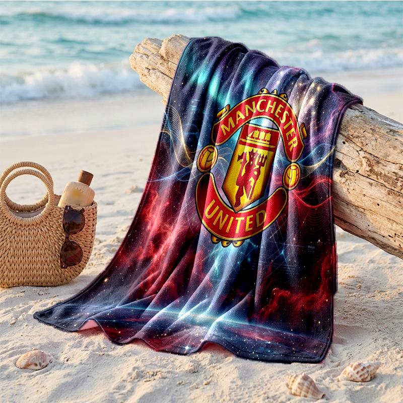 Manchester United Print Mikrofaser Strandtuch Schnelltrocknend Saugfähig Großes Handtuch für Strand Schwimmen Reisen