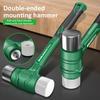 Double Face Soft/Hard Tap Rubber Hammer 27/36/43mm 2-In-1 Multifunctional Metal/Rubber Hammer Household Mini Hand Tool Hammer