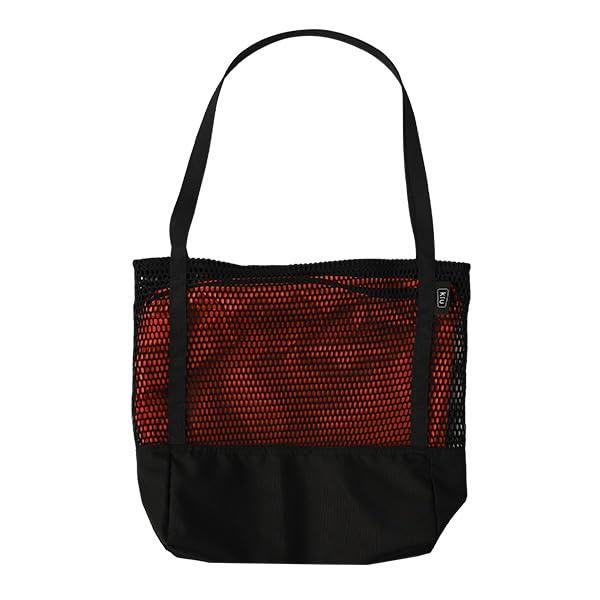 KiU Mesh Tote Bag, Waterproof and Water-Repellent, Unisex, 2-Way Inner Bag, Large Capacity, Stylish, Cute, Casual, Outdoor, Festival, Orange, K364-924