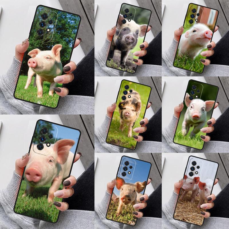 Funny Cartoon Pig Phone Case For Samsung Galaxy S25 S23 S30 S8 S21 S20 FE S24 S22 Note 10 20 Plus lite Ultra