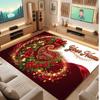 Christmas Theme Soft Crystal Velvet Rug Custom Name & Text Print Non Slip Floor Rug for Bedroom Living Room