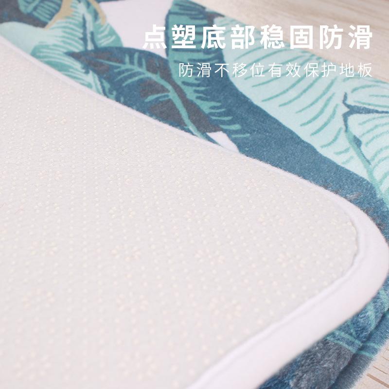 bathroom water-absorbing Flannel carpet, durable and easy to clean, toilet anti-slip mat, home decoration accessory