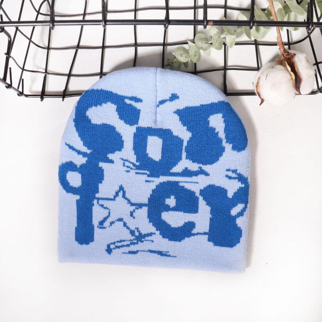 Style Street Alphabet Knit Hat With Thermal Acrylic Material For Fall Seasons