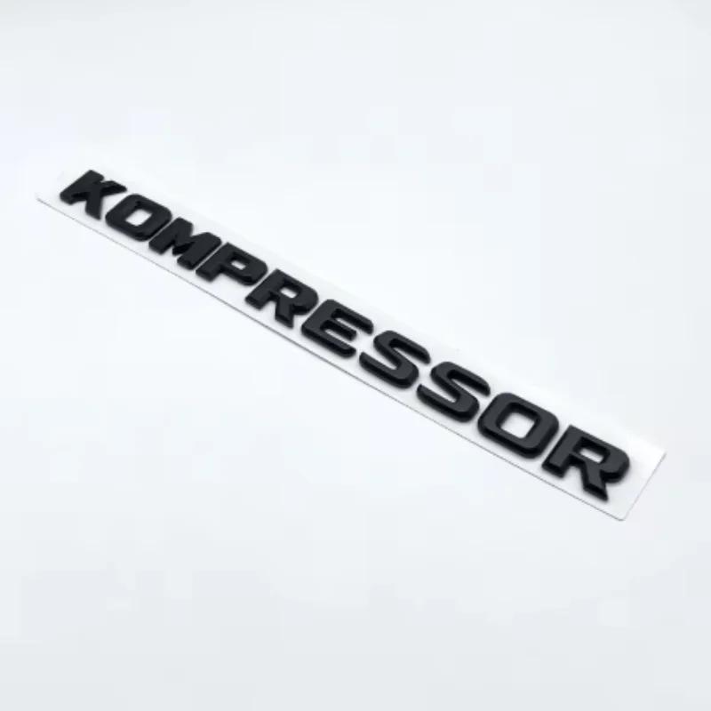 FOR Mercedes Benz Kompressor Emblem Rear Trunk Badge Lettering Chrome Black Logo Stickers CLK SLK SL CLS ML A B C S R Class EC3