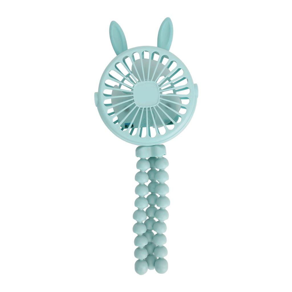 Elektrischer Kinderwagenventilator Einstellbar 3 Stufen Spitzohren Handheld Mini Hängend LED Stativklemme