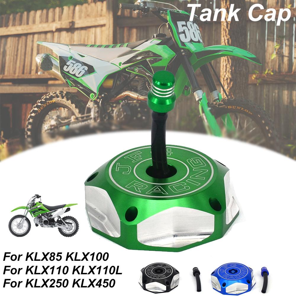 CNC Gas Fuel Tank Cap Motorcycle For KAWASAKI KFX450R KLX450R KX250 KX250F KX450F KX85 KX100 KLX110L KXF250 KXF450 Dirt Pit Bike