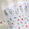 Small Fresh Ins Wind Flower Nail Art Sticker 5D Micro-engraved Nail Sticker 3D Three-dimensional Color Flower Nail Art Sticker