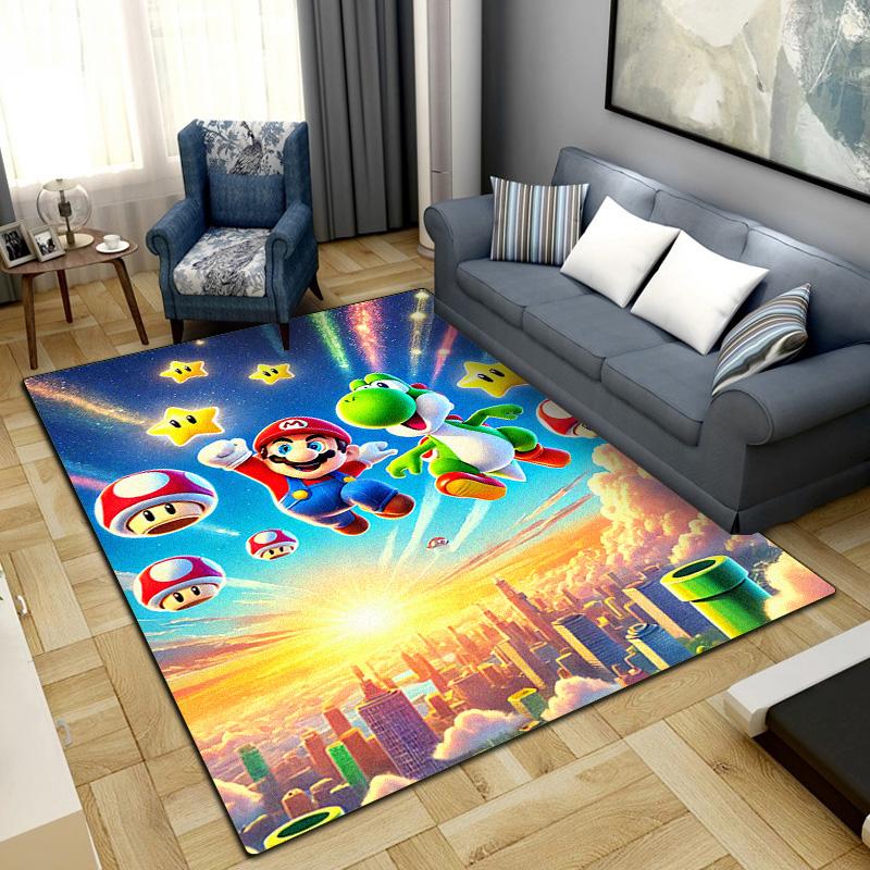 Super Mario Print Rug Living Room Home Fashion Decoration Office Desk Chair Carpet LXR92