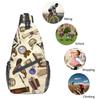 Witch's Tool Pattern Chest Bag for Boy/Girls Best Children Gift 2D Cartoon Large Capacity Outdoor Sports Leisure Fitness Bag