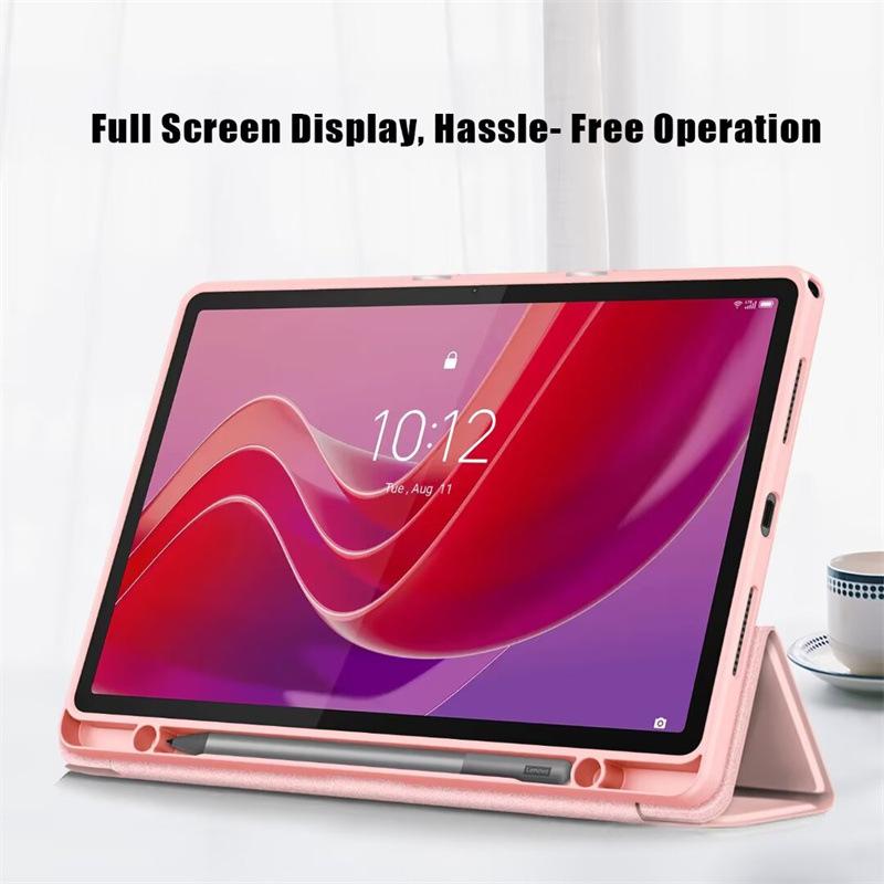 Kompatibilní s lenovo xiaoxin Pad 2024 TB331 Tab M11 TB330 Pouzdro na tablet Akrylové Průhledné Skládací Odolné proti pádu Kožený kryt