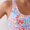 European & American Women's High-Waist Backless Print One-Piece Swimsuit