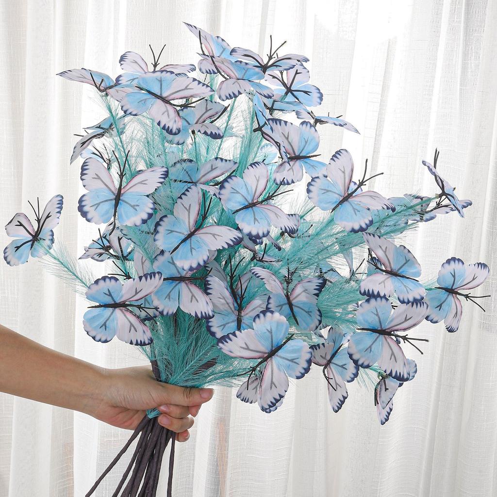 An artificial butterfly branch used for weddings, family offices, parties, decorating vases, and floral arrangements