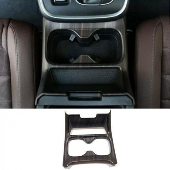 Peach Wood Front Water Cup Holder Frame Cover Trim For Honda CR-V CRV 2023 2024