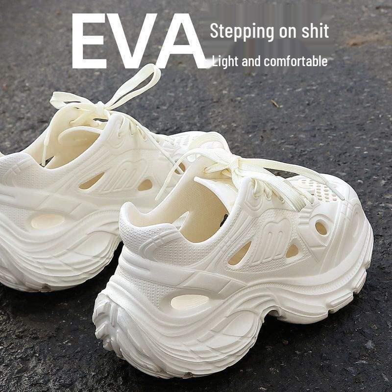 

Женские нескользящие сандалии на платформе - Лето 2025: Идеально для улицы, трейлраннинга, пляжа, спорта, стиль «папины кроссовки», комфорт с увеличением роста 39