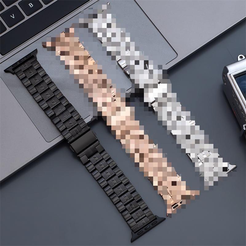 Stainless Steel Strap For Apple Watch Ultra1/2/3 49mm Metal Wristband Bracelet For iWatch 11 10 9 8 SE3 46mm 45mm 41 42mm 40mm 44mm Business Watchband
