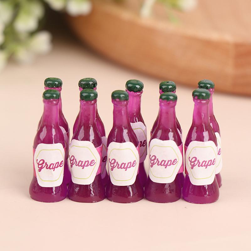 Various Styles 10pcs Mini 1/12 Dollhouse Miniature Simulation Whisky Wine Bottles Pretend Play Toys Doll Food Drink Accessories