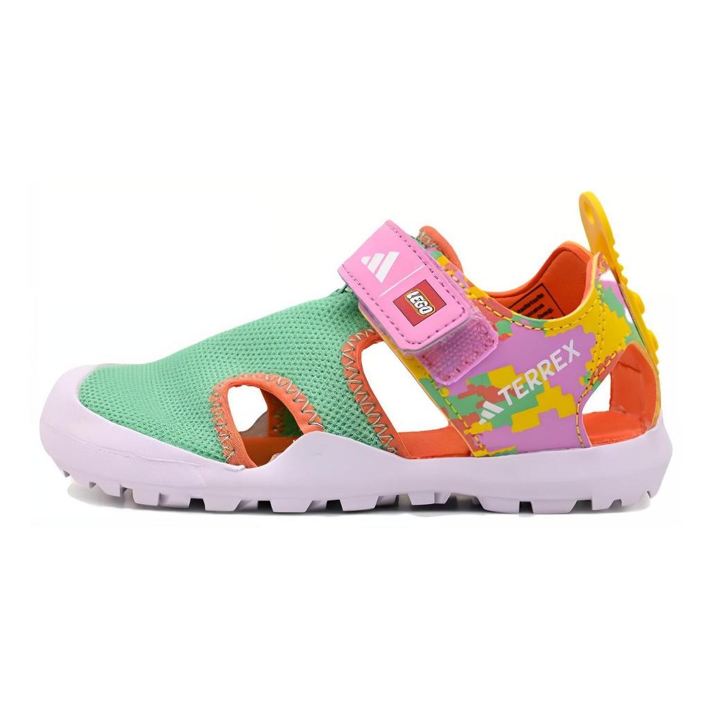 LEGO x Adidas Terrex Captain Toey J Green Glow Orchid Kids Sneakers Bliss-Orchid Semi-Coral HQ5848